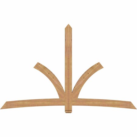 Ekena Millwork Davenport Timber Gable Bracket, Western Red Cedar, 108"W x 68"H x 3 1/2"D x 5 1/2"F, 15/12 Pitch GBW108X68X0406DAV00SWR